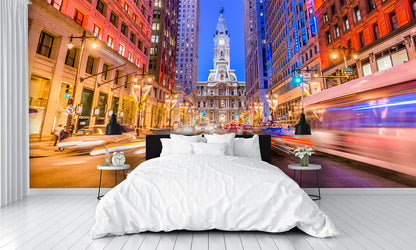 Philadelphia Pennsylvania on Broad Street Wall Mural