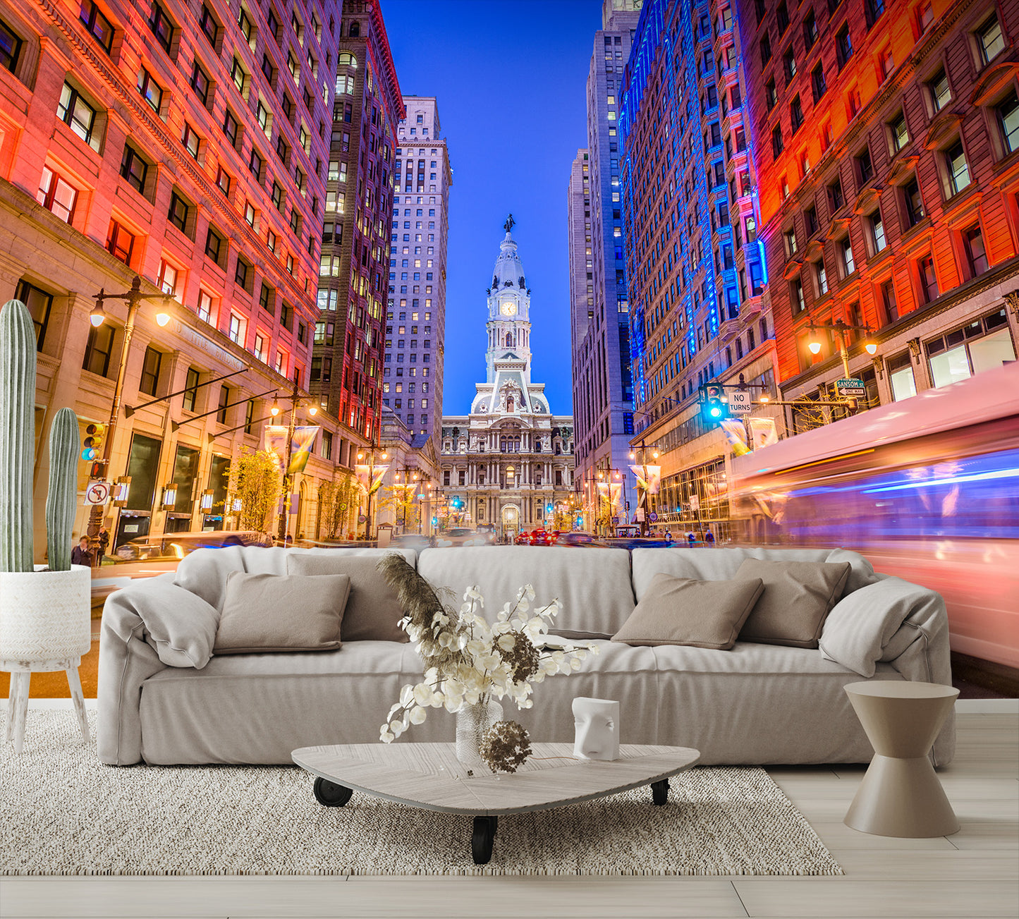 Philadelphia Pennsylvania on Broad Street Wall Mural