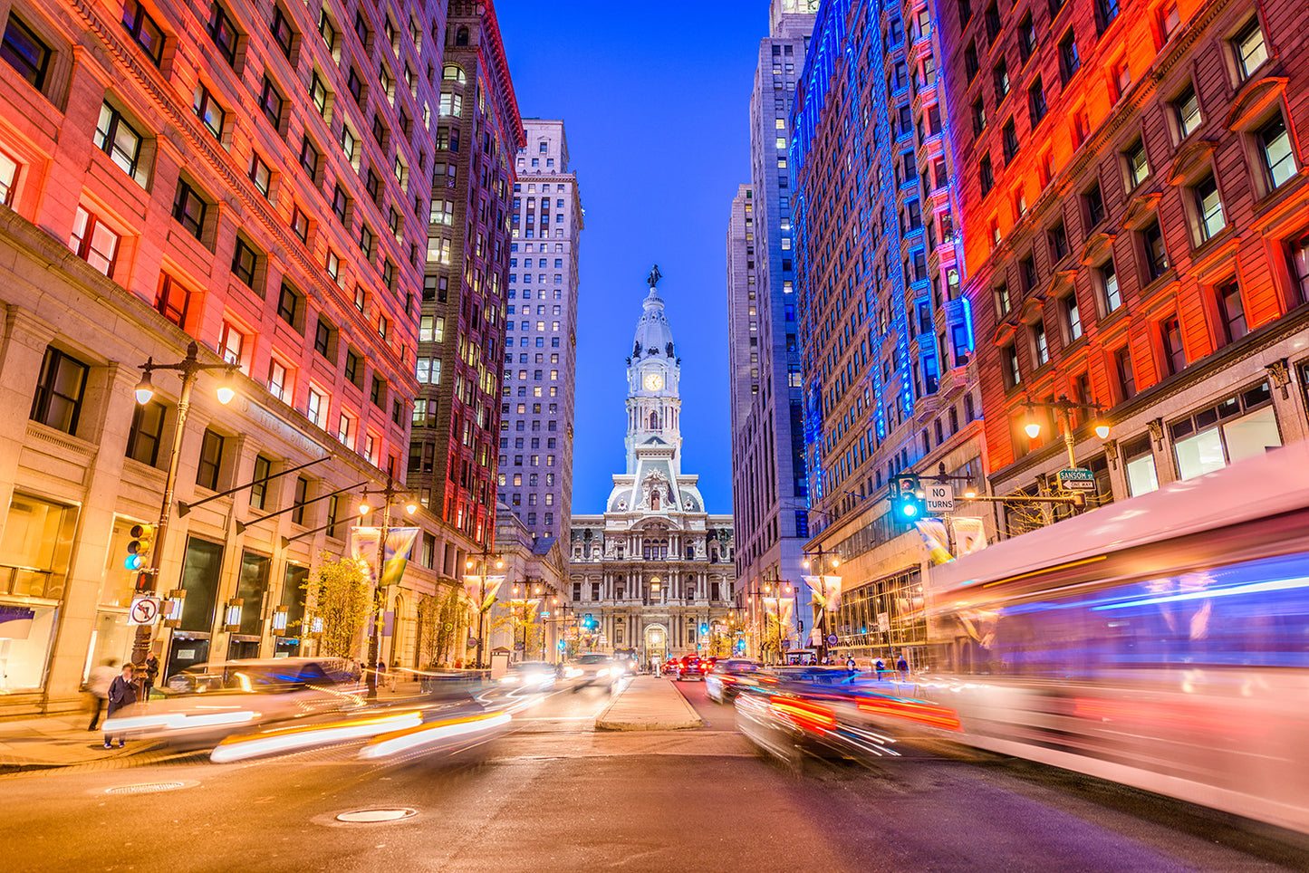 Philadelphia Pennsylvania on Broad Street Wall Mural