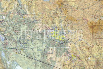 Aeronautical Chart Phoenix Wall Mural