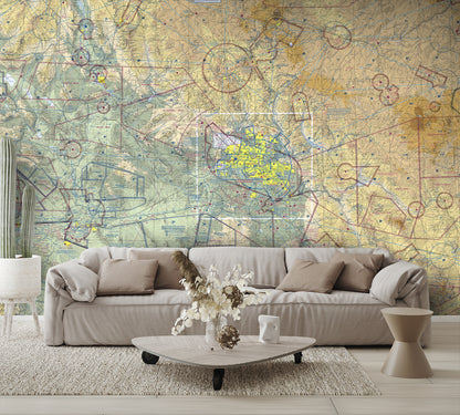 Aeronautical Chart Phoenix Wall Mural