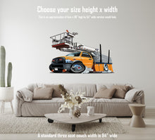 Car Art Platform Lift Truck Cartoon Wall Decal