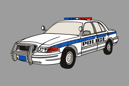 Car Art Police Car Wall Art Decal Sticker