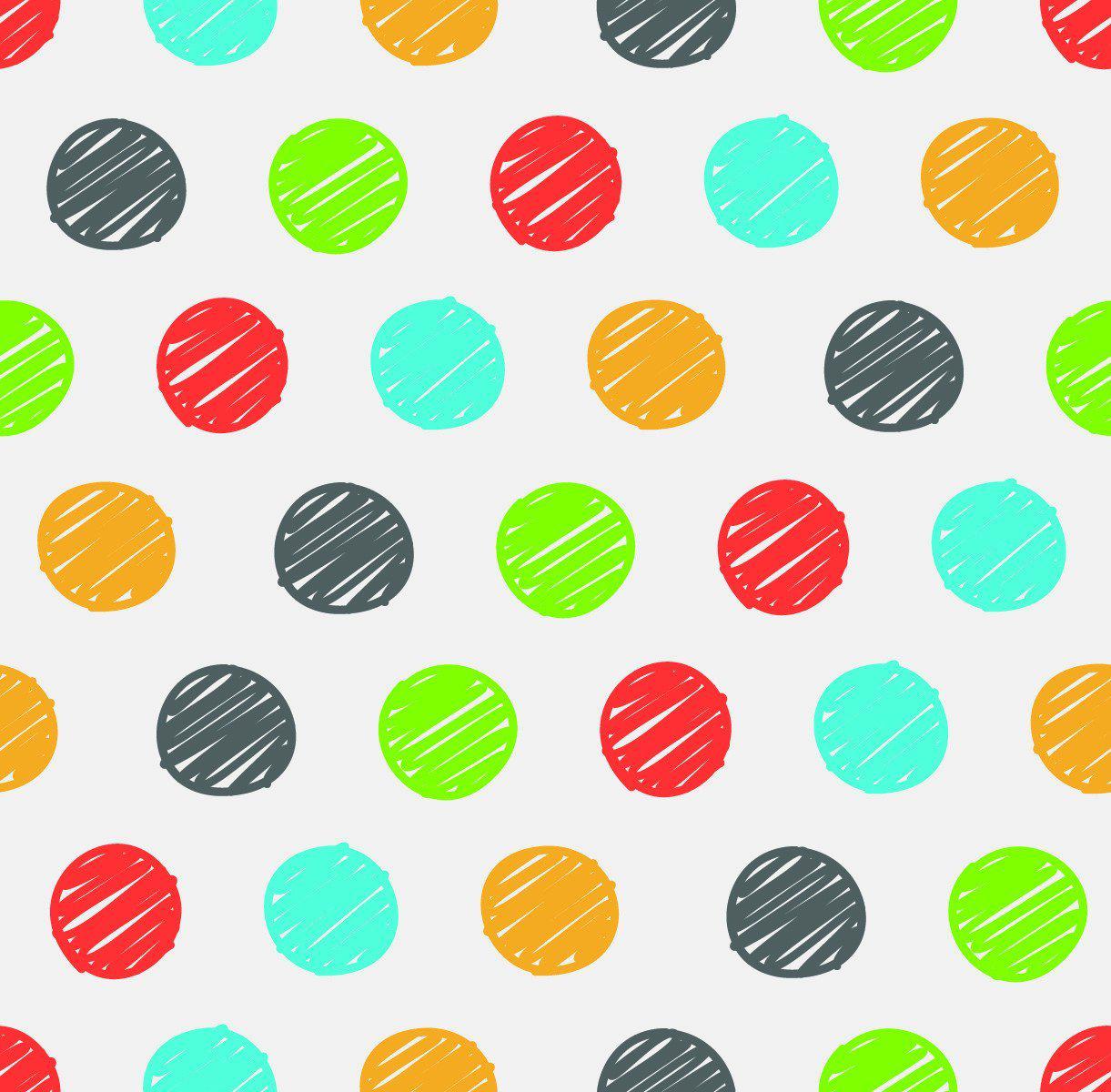 Wallpaper by the square foot Rainbow Polka Dots Pattern - Let's Print Big