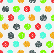 Wallpaper by the square foot Rainbow Polka Dots Pattern - Let's Print Big