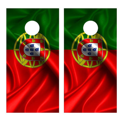 Flag of Portugal Cornhole Board Decal Wraps