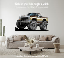 Car Art Ram 4x4 Pickup Truck Cartoon Wall Decal