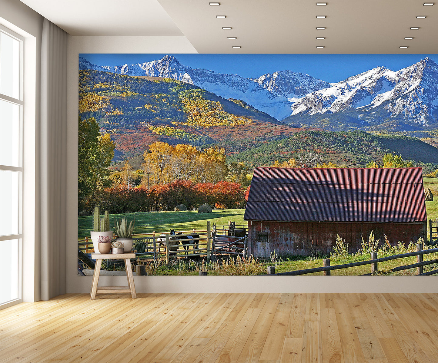 Ranch at Foot of San Juan Mountains Wall Mural