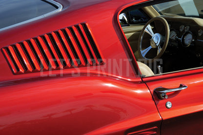 Car Art Mustang Red Car Wall Mural