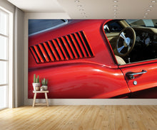 Car Art Mustang Red Car Wall Mural