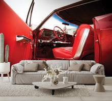 Car Art Red Mustang Interior Wall Mural