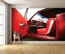 Car Art Red Mustang Interior Wall Mural