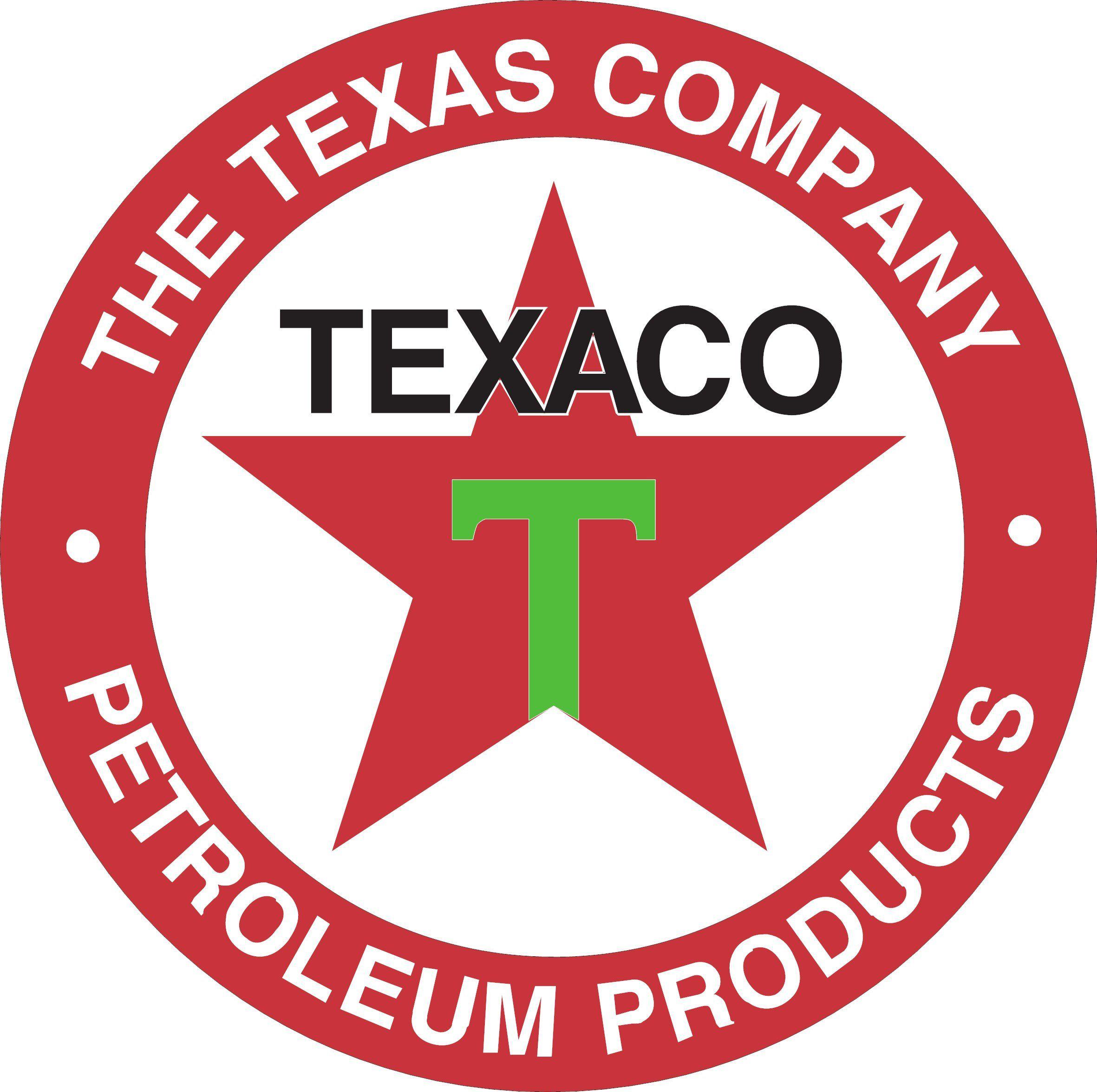 Texaco Round Red / Black / Green color decal sticker - Let's Print Big