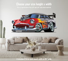 Car Art Retro Hot Rod Cartoon Wall Decal