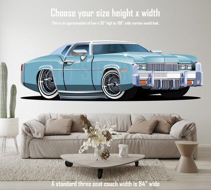 Car Art Retro Sedan Cartoon Wall Decal