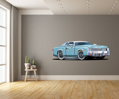 Car Art Retro Sedan Cartoon Wall Decal