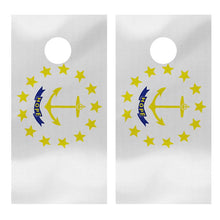 Flag of Rhode Island Cornhole Board Decal Wraps