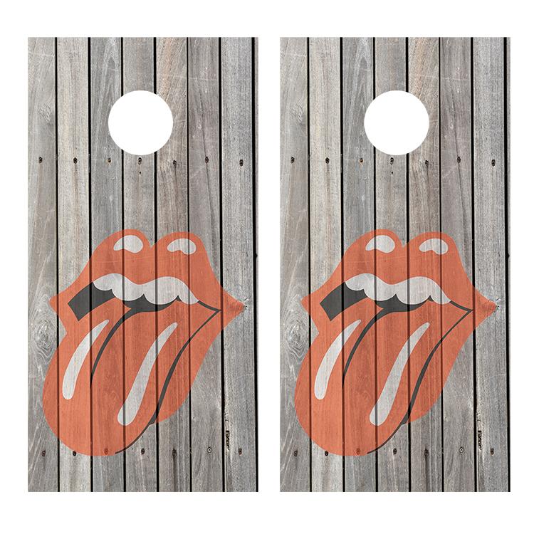 Rolling Stones Cornhole Board Decal Wraps
