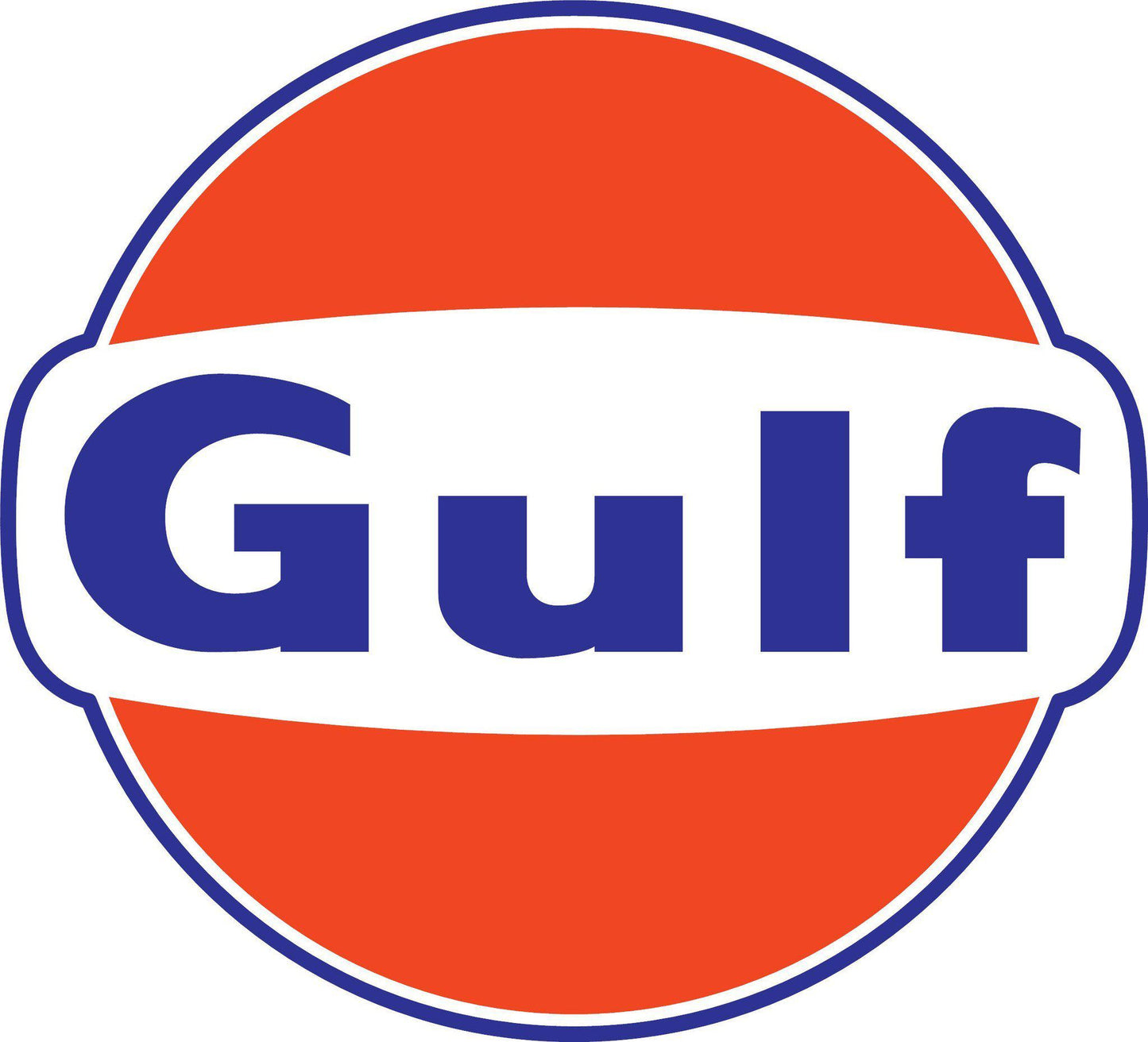 GULF- Logo Decal Sticker Vintage 6 SIZES - Let's Print Big