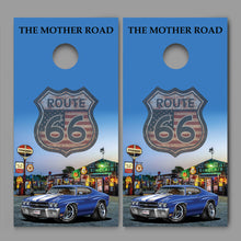 Route 66 Bob's Gasoline Alley 1970 Chevelle Cornhole Board Decal Wrap