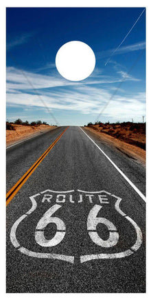 Route 66 Cornhole Decal Highway Corn Hole Decal Wrap