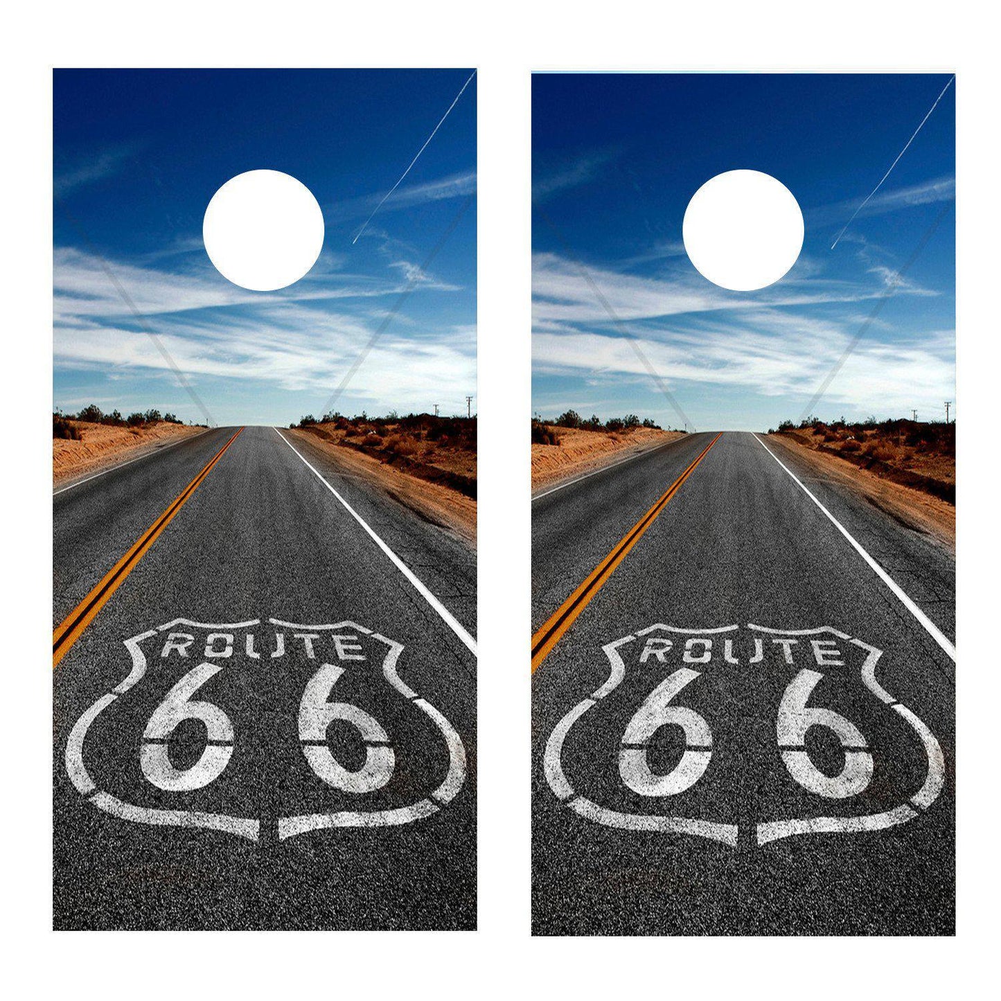 Route 66 Cornhole Decal Highway Corn Hole Decal Wrap