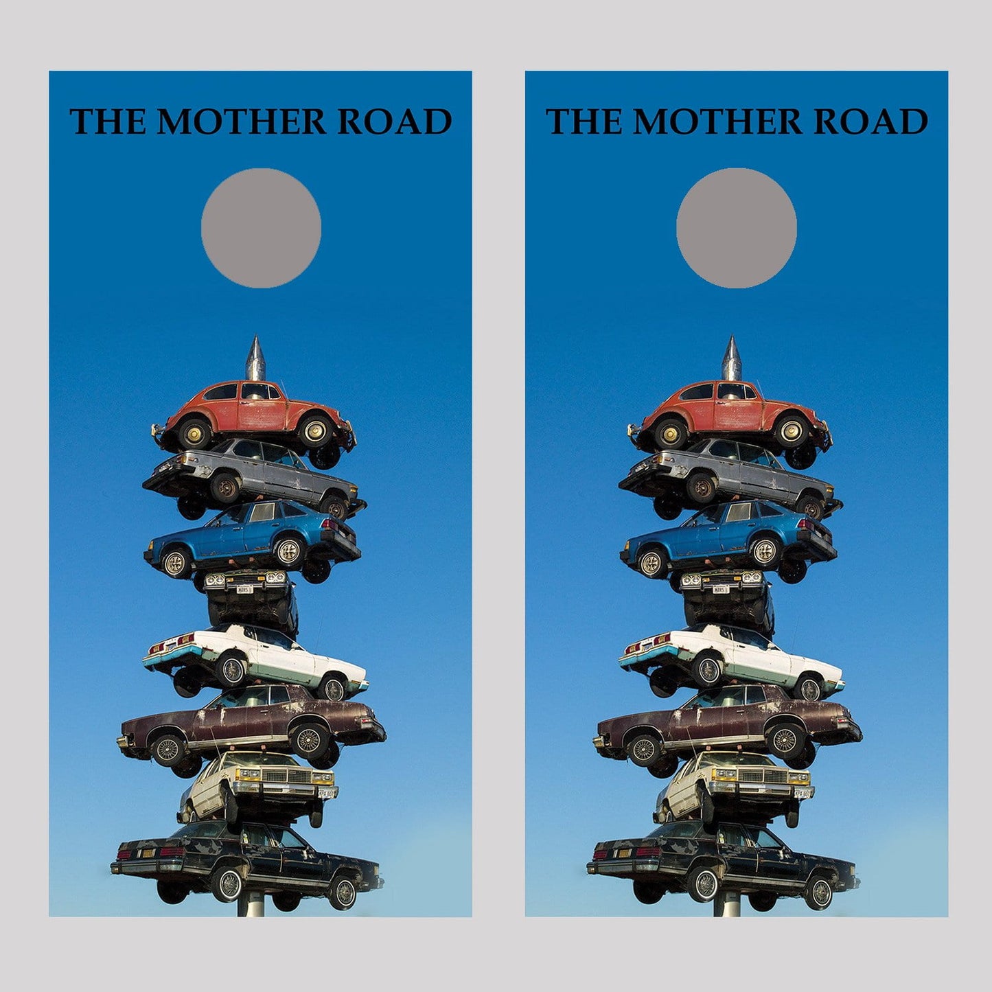 Route 66 Berwyn Car Spindle Berwyn Illinois Cornhole Board Decal Wraps