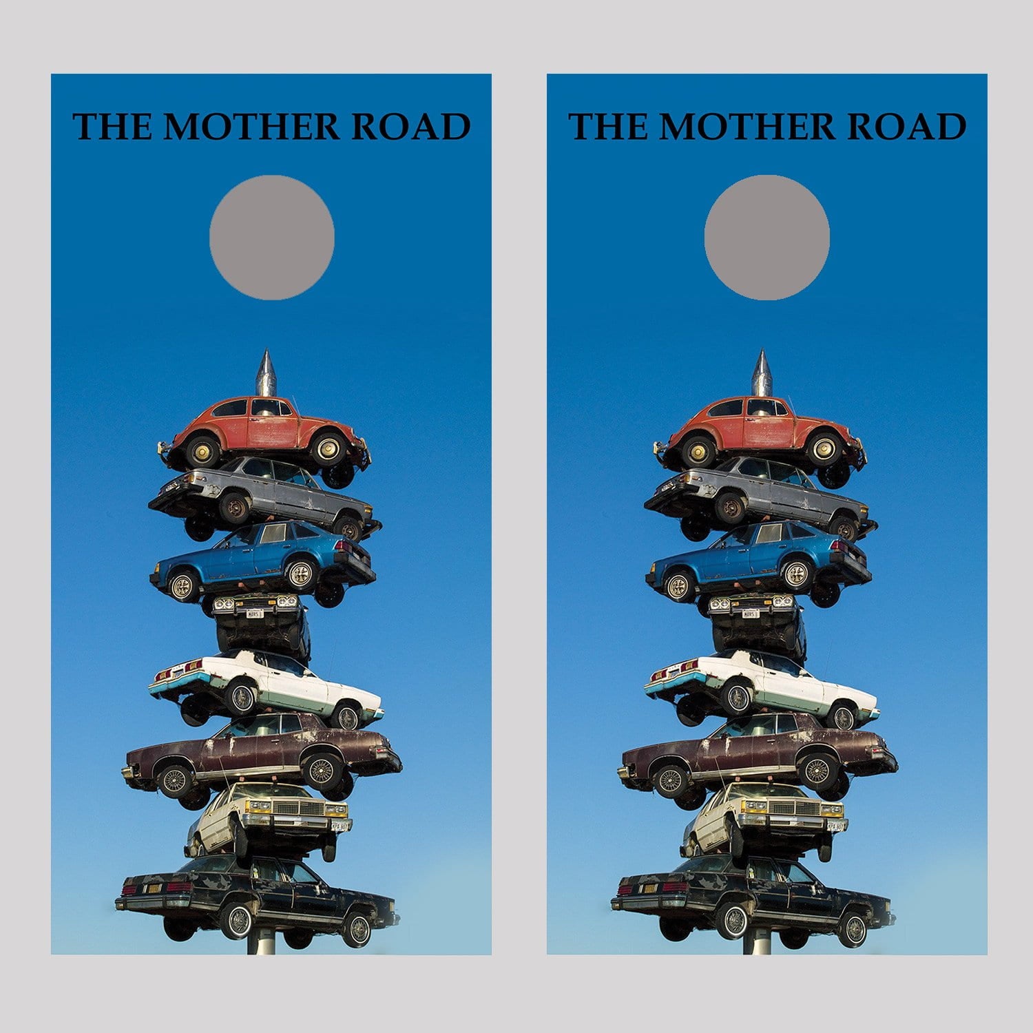 Route 66 Berwyn Car Spindle Berwyn Illinois Cornhole Board Decal Wraps