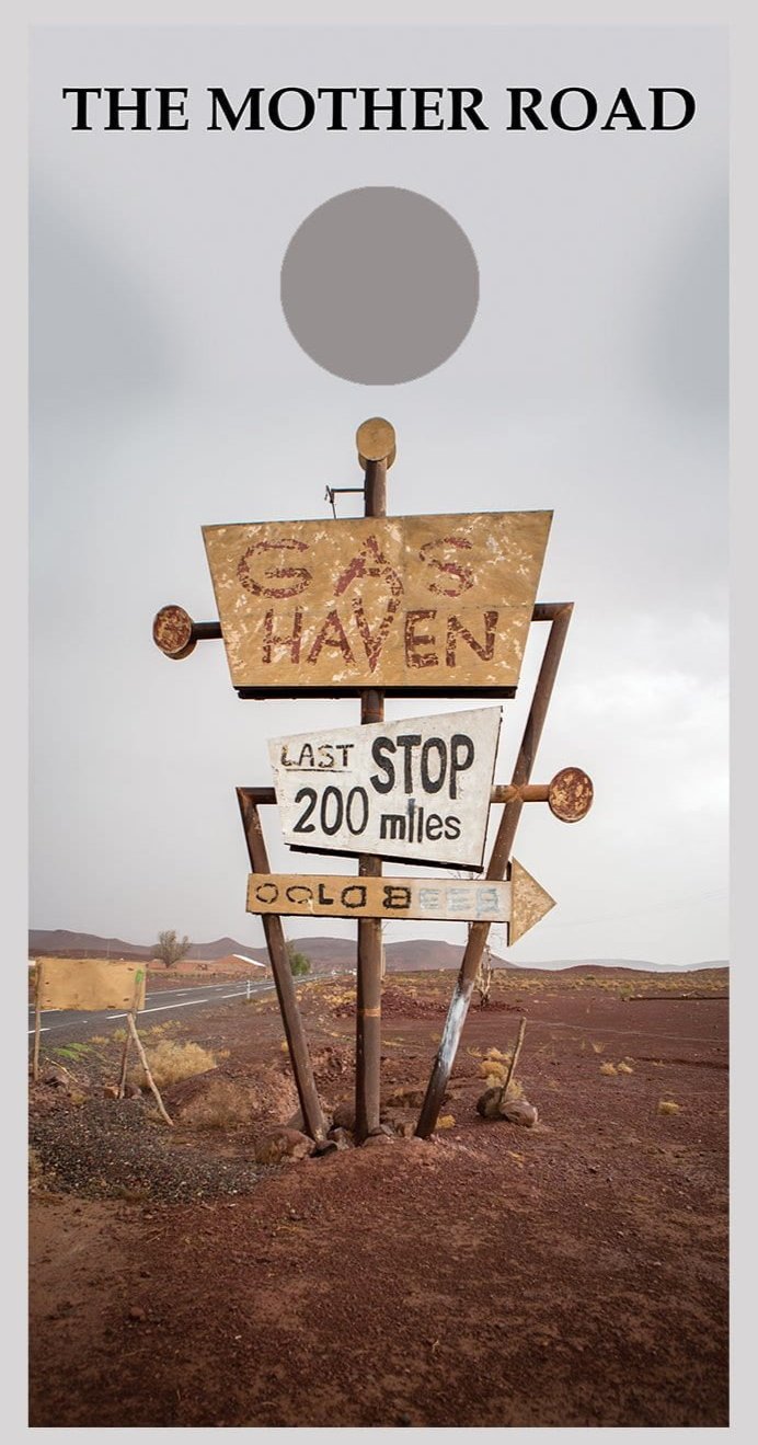 Route 66 Gas Haven Cornhole Board Decal Wraps