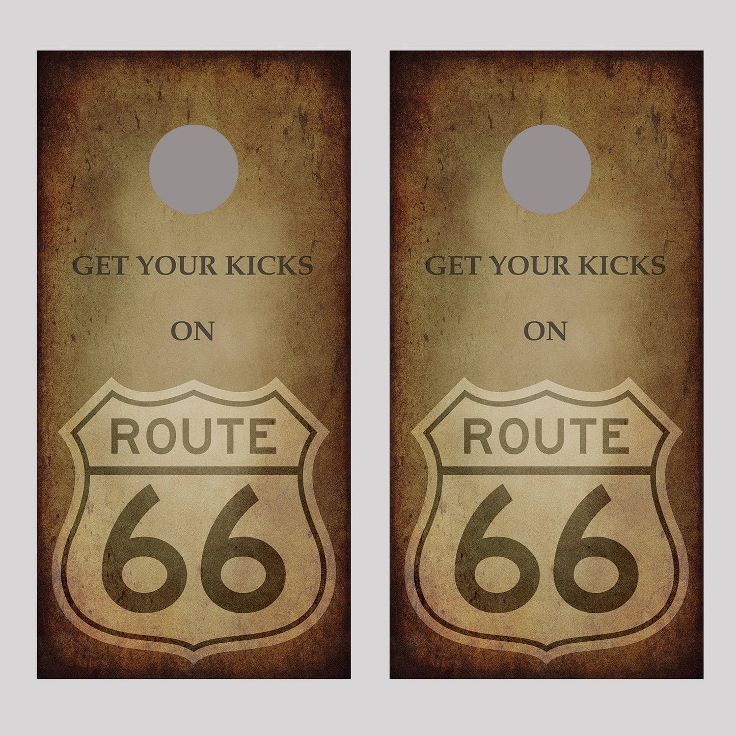 Route 66 Get Your Kicks Cornhole Board Decal Wraps