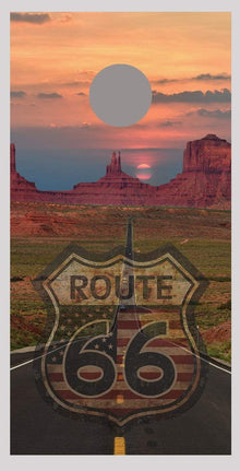 Route 66 Highway Design B Corn Hole Decal Wrap