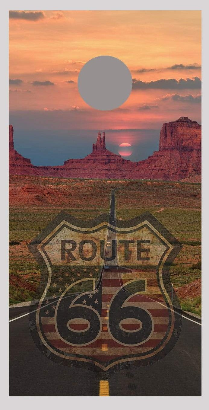Route 66 Highway Design B Corn Hole Decal Wrap