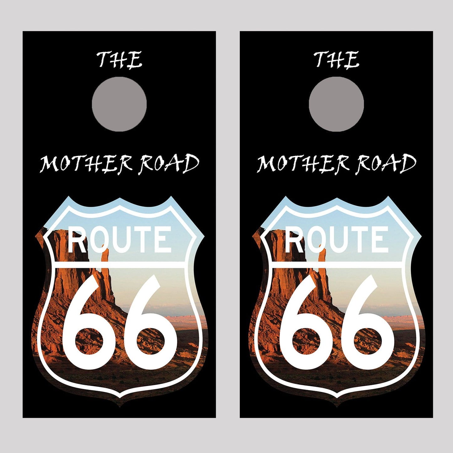 Route 66 Landscape Sign 1 Cornhole Board Decal Wraps