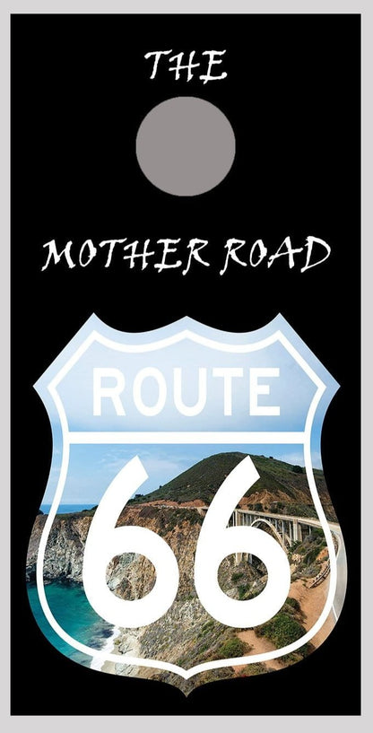 Route 66 Landscape Sign 2 Cornhole Board Decal Wraps