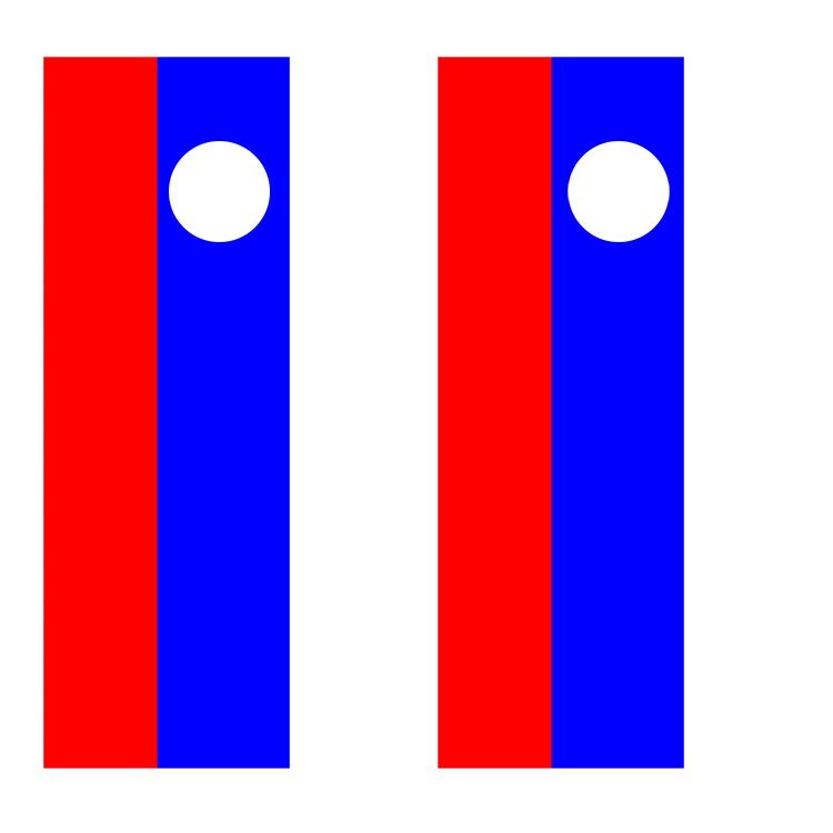 Flag of Russia Cornhole Board Decal Wraps