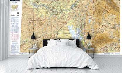 Aeronautical Chart Salt Lake City Wall Mural