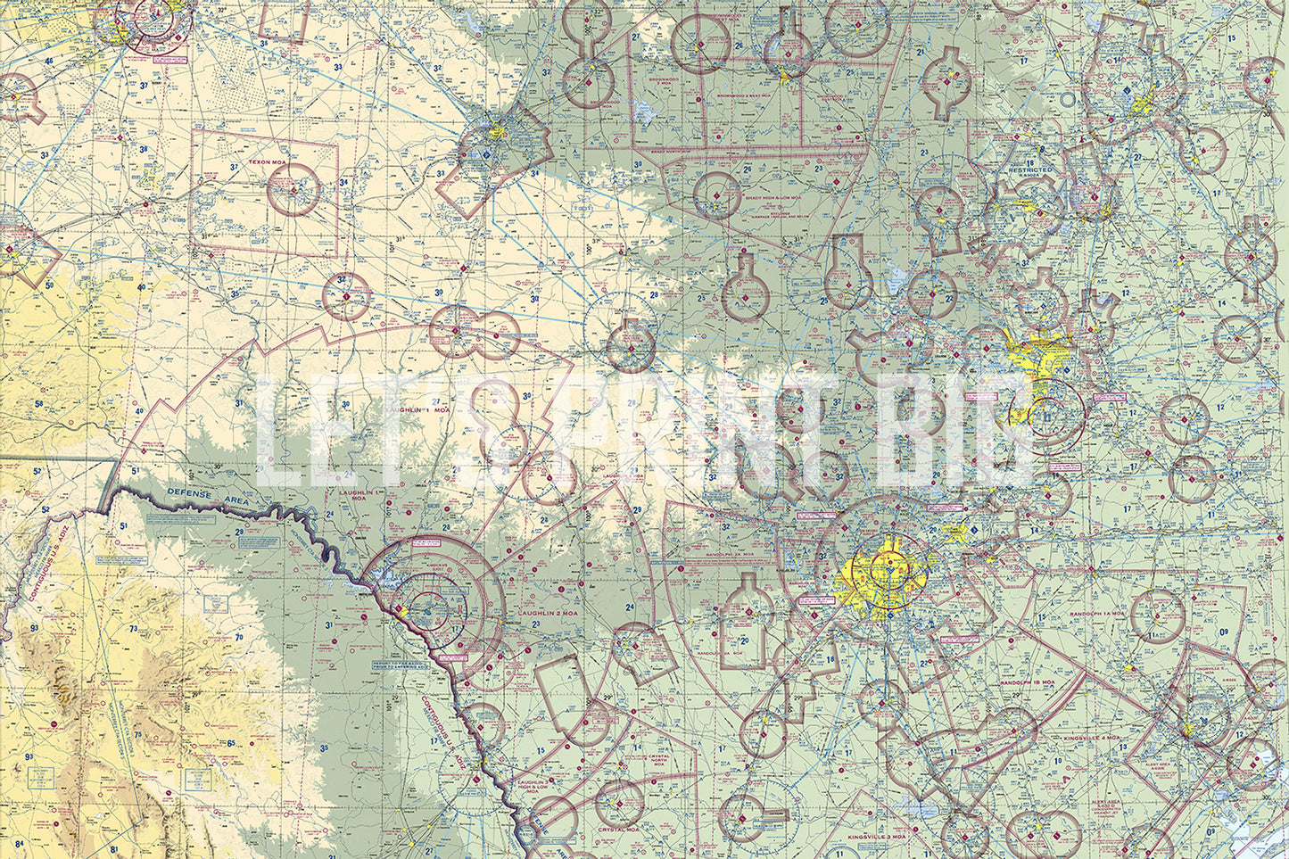 Aeronautical Chart San Antonio Wall Mural