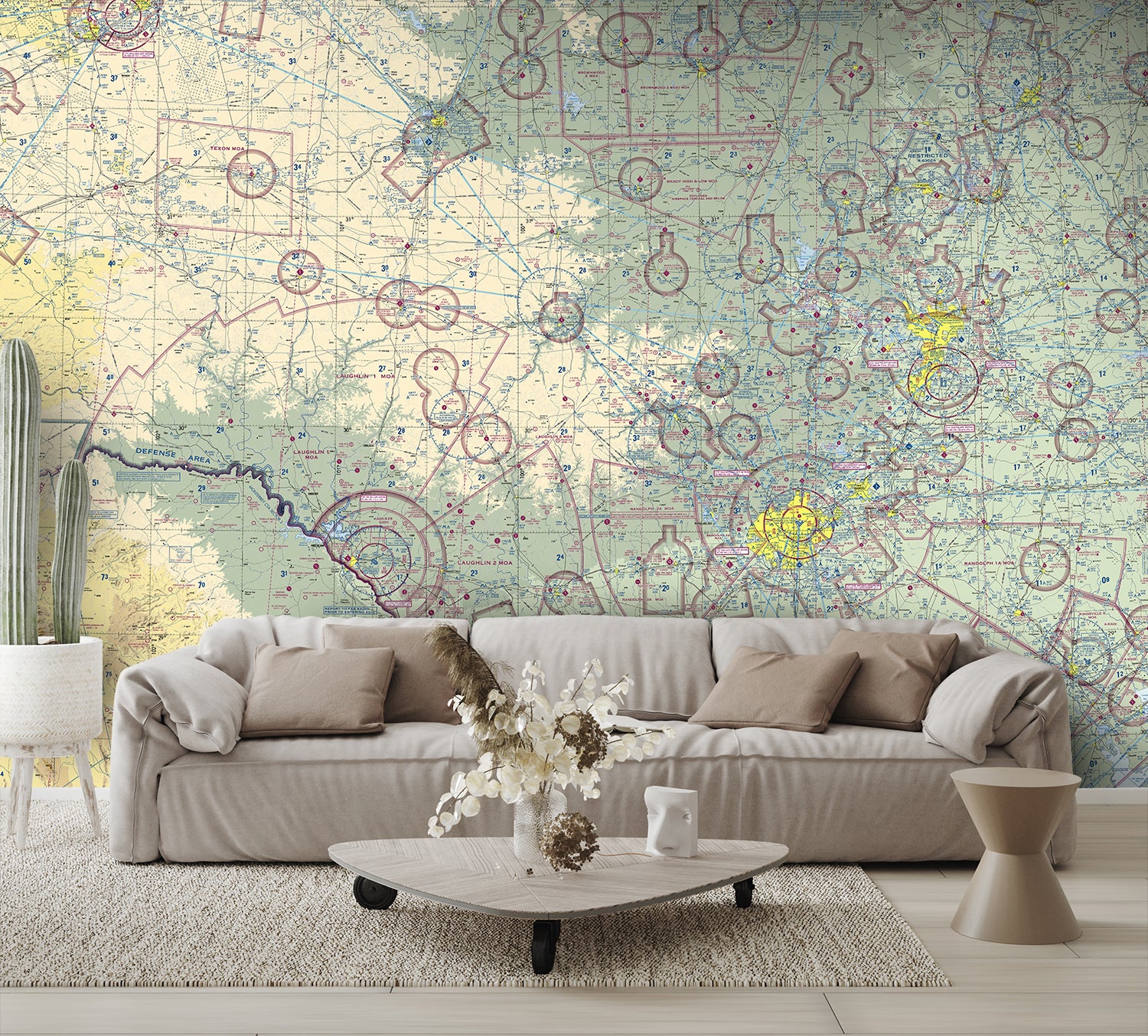 Aeronautical Chart San Antonio Wall Mural
