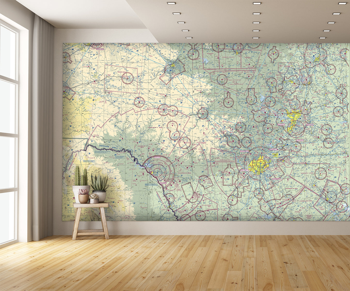 Aeronautical Chart San Antonio Wall Mural