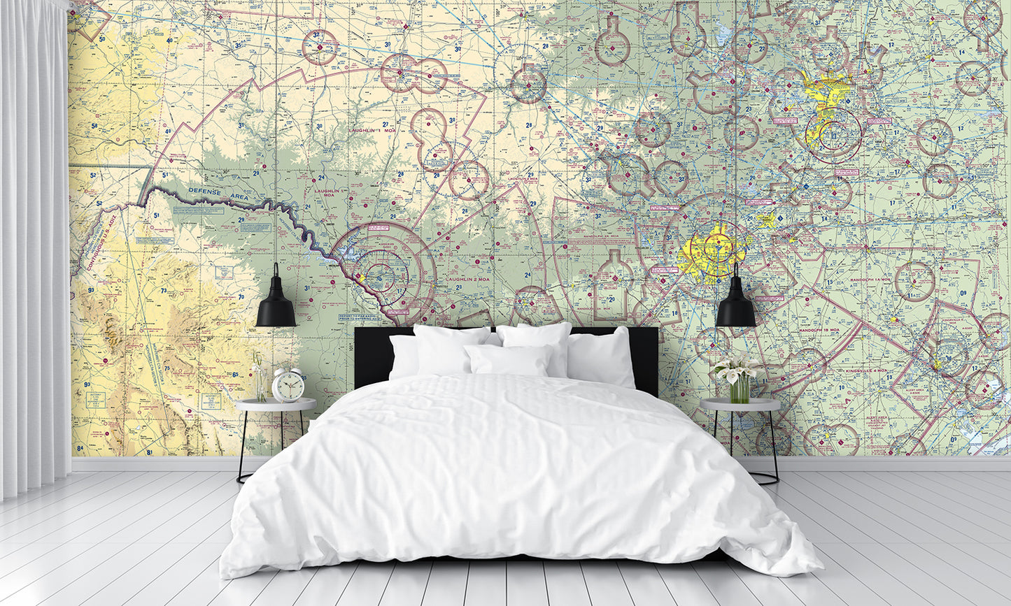 Aeronautical Chart San Antonio Wall Mural