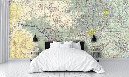 Aeronautical Chart San Antonio Wall Mural