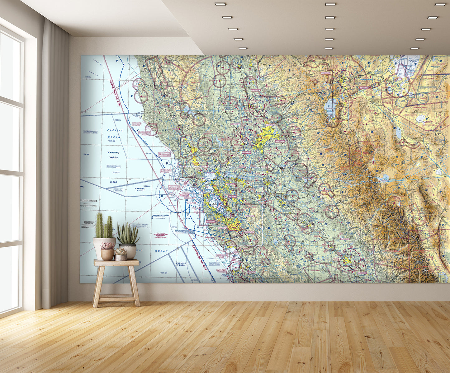 Aeronautical Chart San Francisco Wall Mural