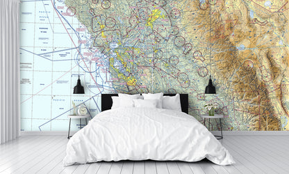 Aeronautical Chart San Francisco Wall Mural