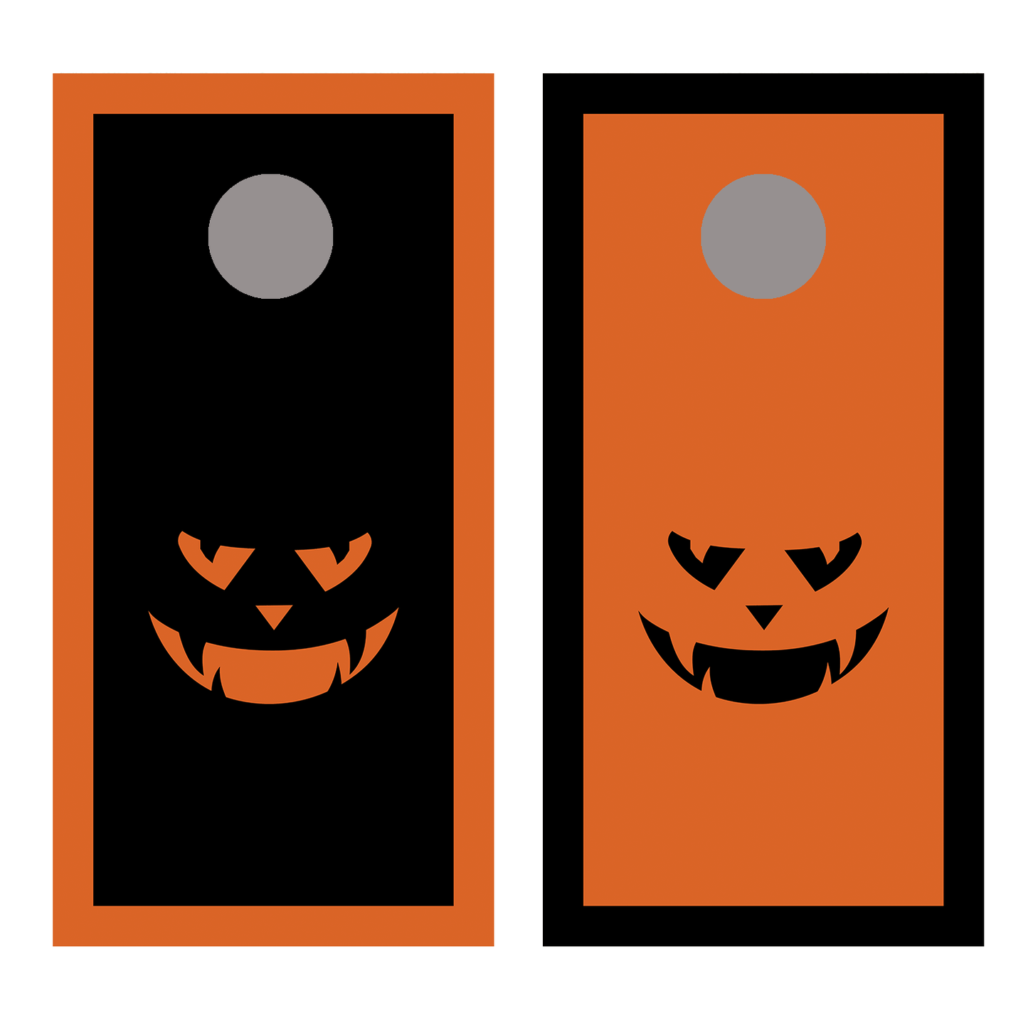 Scary Face Cornhole Board Decal Wraps
