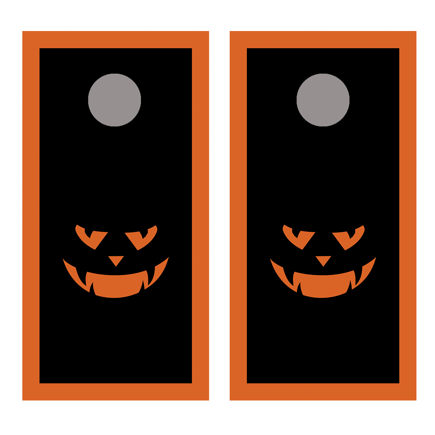 Scary Face 1 Cornhole Board Decal Wraps