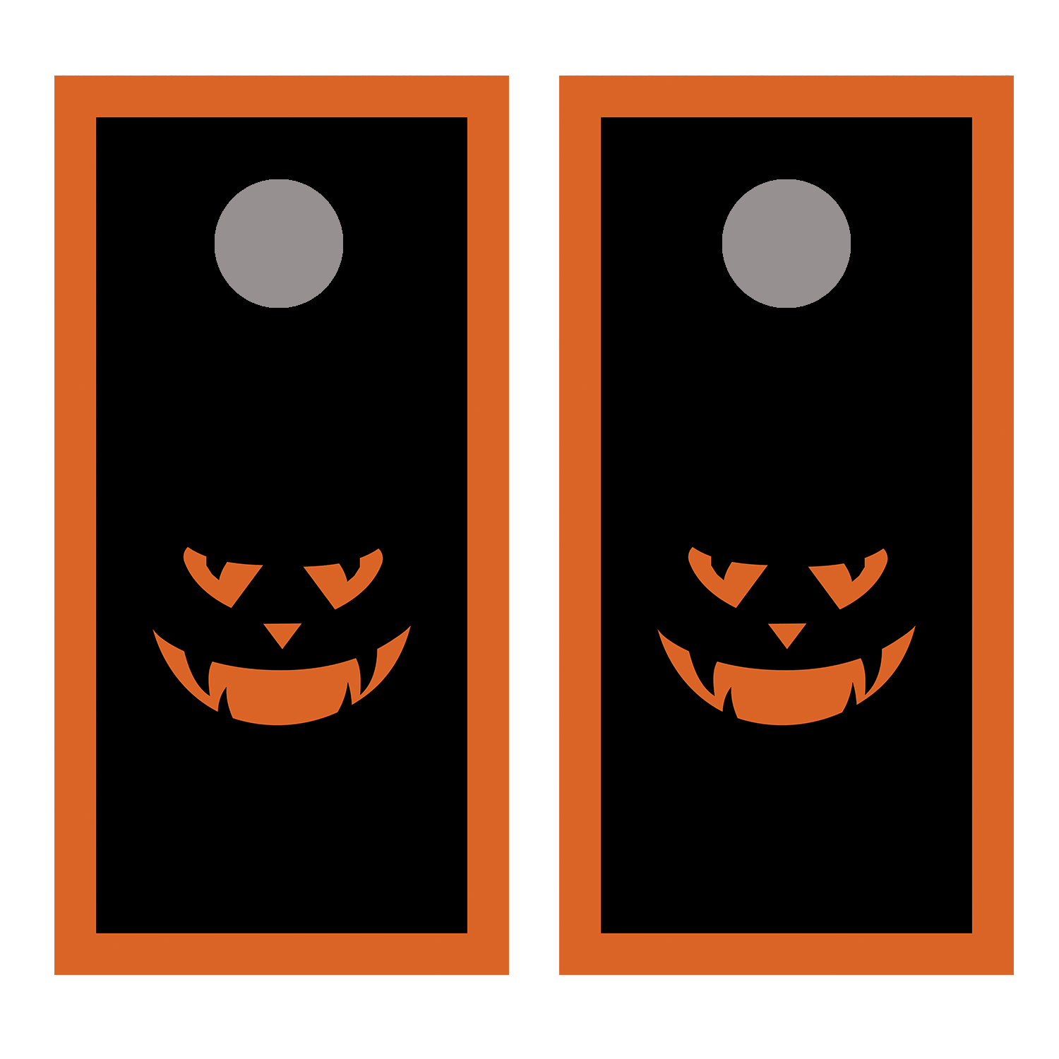 Scary Face 1 Cornhole Board Decal Wraps