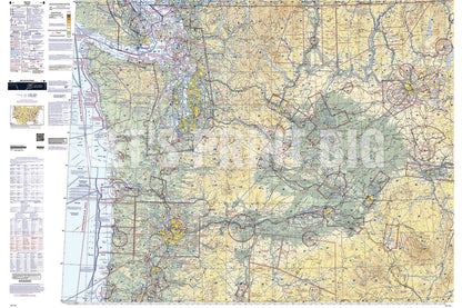 Aeronautical Chart Seattle Wall Mural