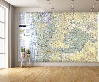 Aeronautical Chart Seattle Wall Mural