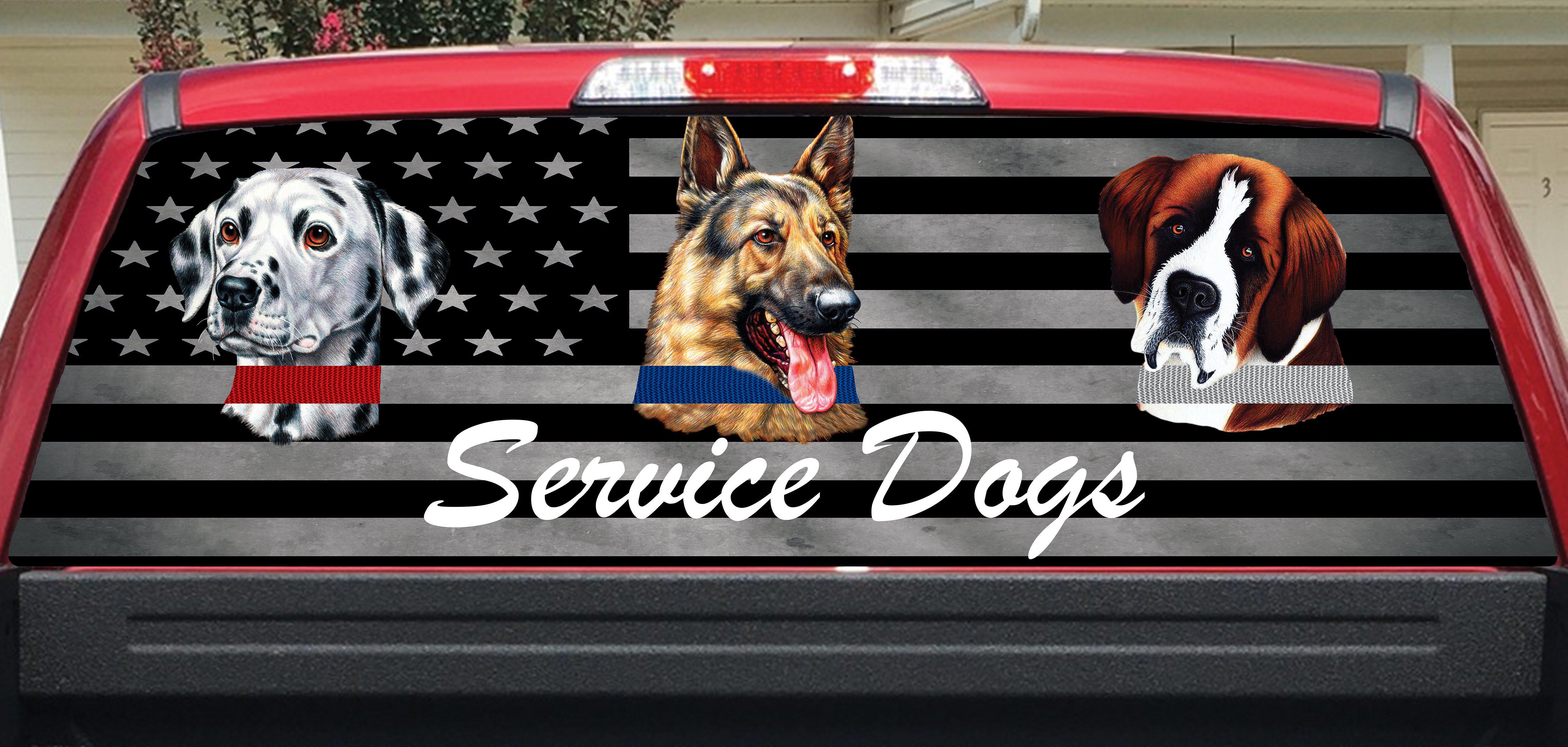 Service Dogs Rear Window Decal – Let's Print Big