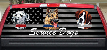 Service Dogs Rear Window Decal